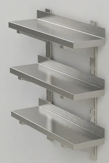 Scaffalatura pensile modulare in acciaio inox AISI 304