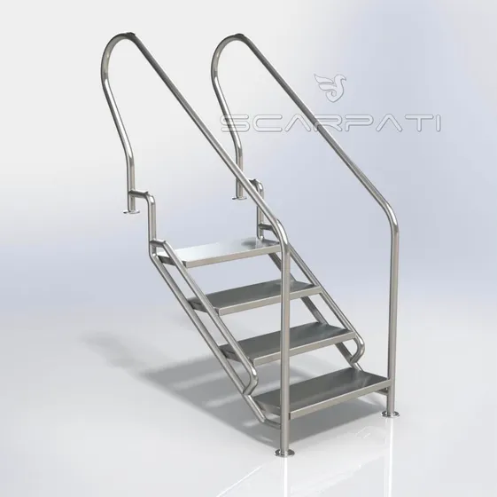 Scala in acciaio inox per piscina