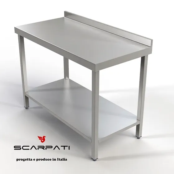 Tavolo da lavoro in acciaio inox AISI 304