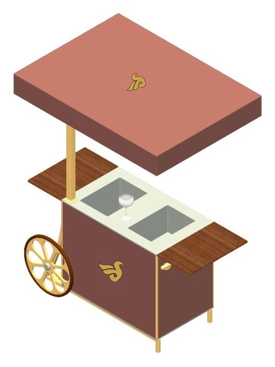 Carrello spumante, vista 2