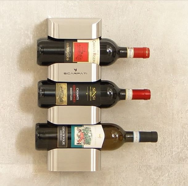 Portabottiglie inox verticale