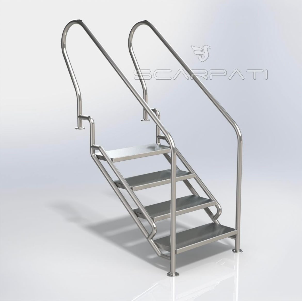 Scala Comfort per piscina in acciaio inox